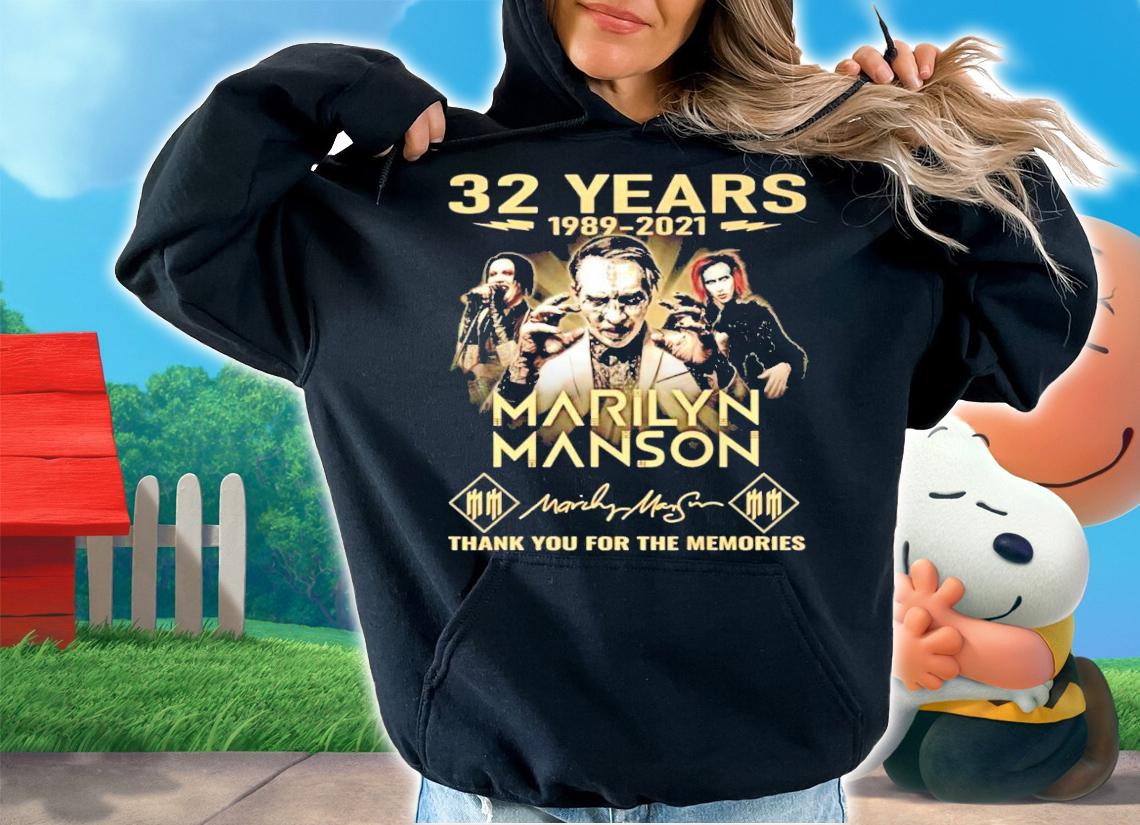 32 years 1989-2021 Marilyn Manson thank you for the memories t-shirt