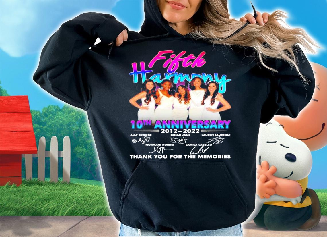 Fifth Harmony 10th anniversary 2012-2022 signatures shirt