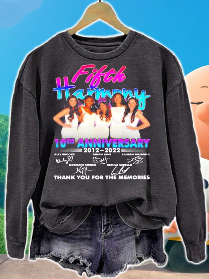 Fifth Harmony 10th anniversary 2012-2022 signatures shirt