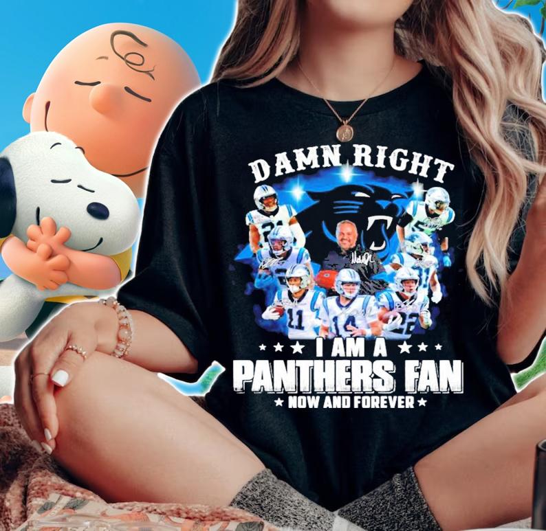 I am a Carolina Panthers fan now and forever signatures shirt woman shirt