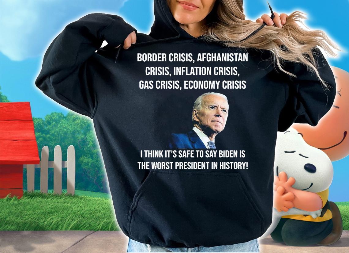 Joe Biden Worst President In History Anti Biden US Crisis T-Shirt