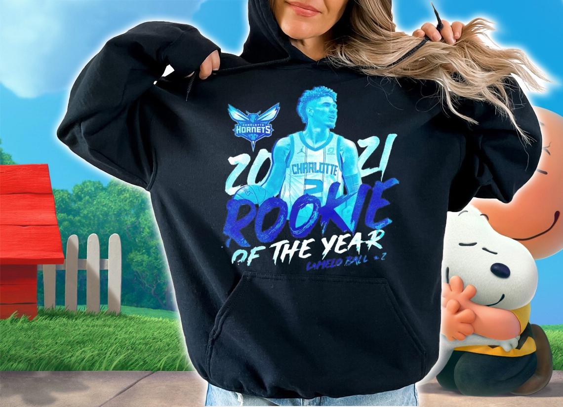 LaMelo Ball Charlotte Hornets 2021 NBA Rookie Of The Year t-shirt