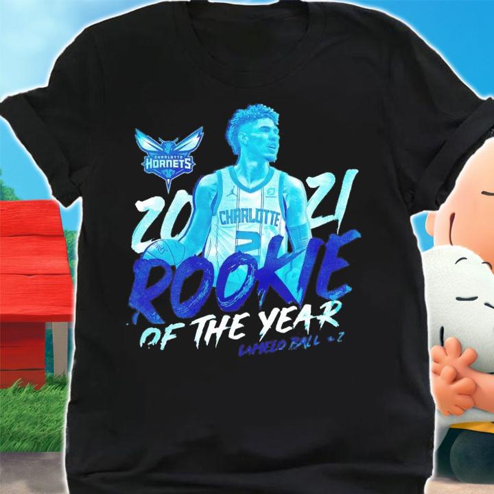 LaMelo Ball Charlotte Hornets 2021 NBA Rookie Of The Year t-shirt