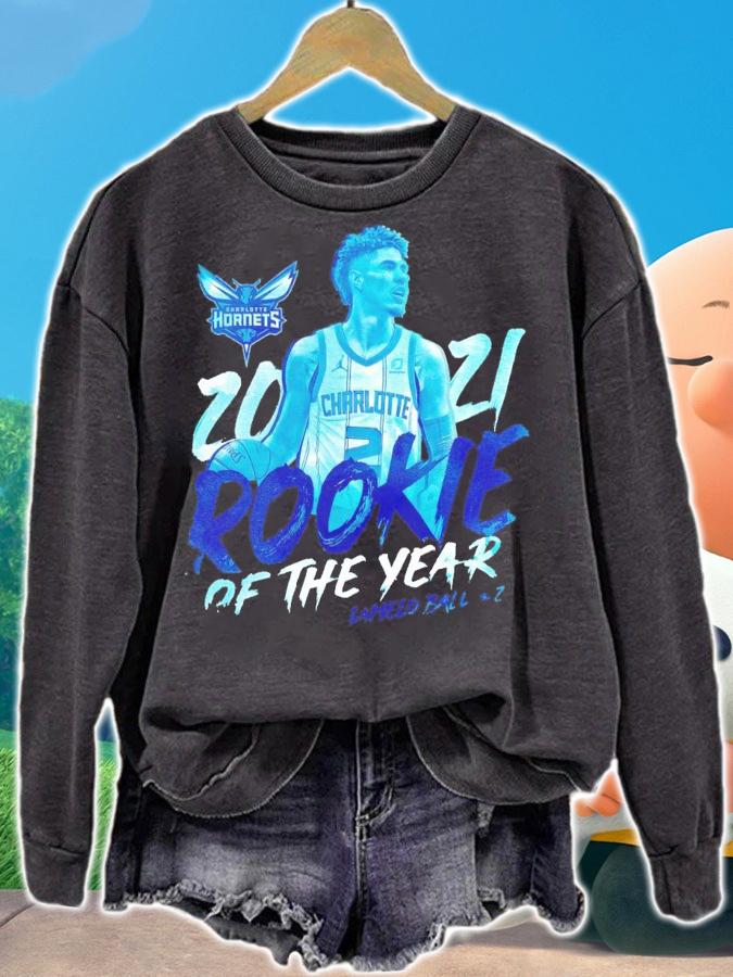 LaMelo Ball Charlotte Hornets 2021 NBA Rookie Of The Year t-shirt