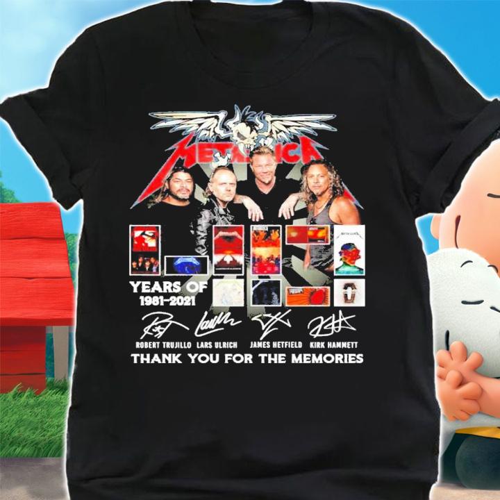 Metallica 40 years 1981-2021 signatures shirt shirt