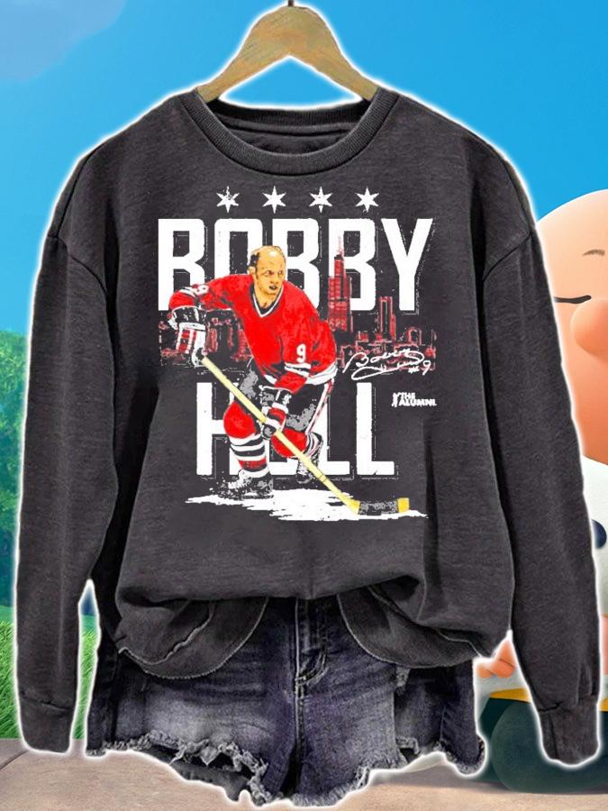 Bobby Hull Chicago hockey signature shirt sweatshirt