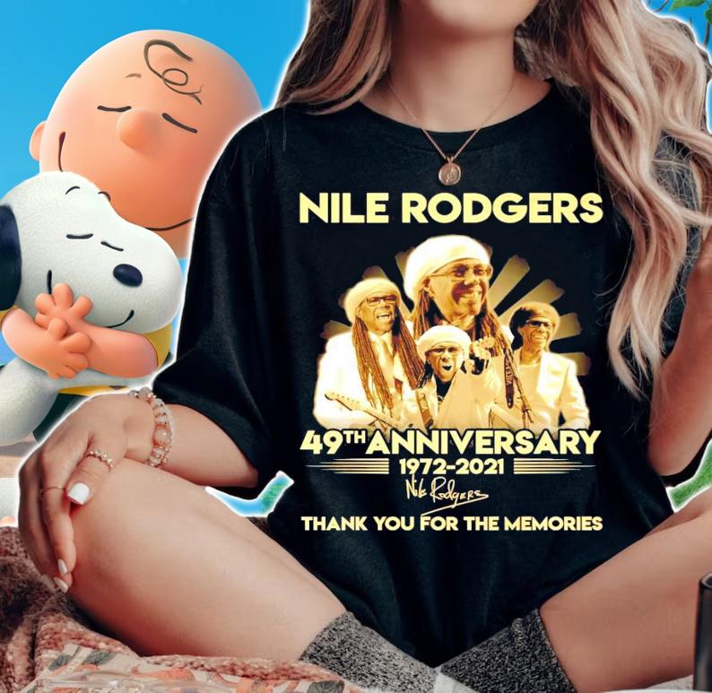 Nile Rodgers 49th anniversary 1972-2021 signature shirt woman shirt