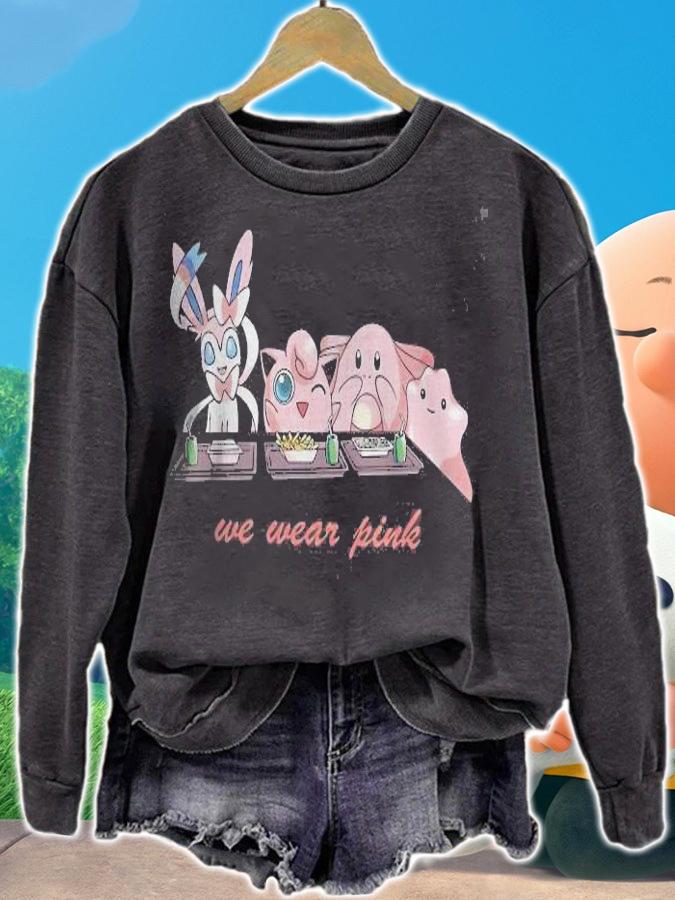Pink Cute Pokemon Wear Pink t-shirt sweatshirt