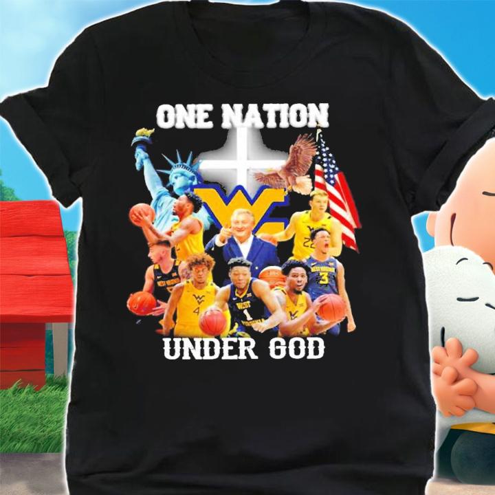 West Virginia Mountaineers one nation under god t-shirt