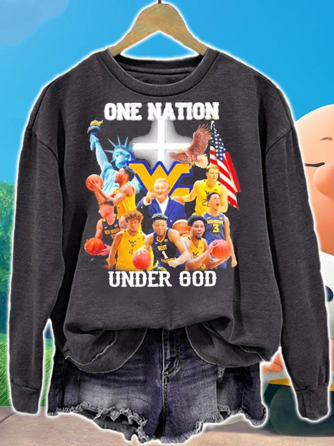 West Virginia Mountaineers one nation under god t-shirt