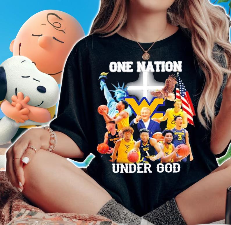 West Virginia Mountaineers one nation under god t-shirt