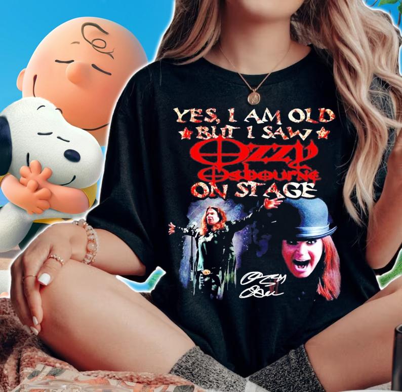 Yes I am old but I saw Ozzy Osbourne on stage signature shirt