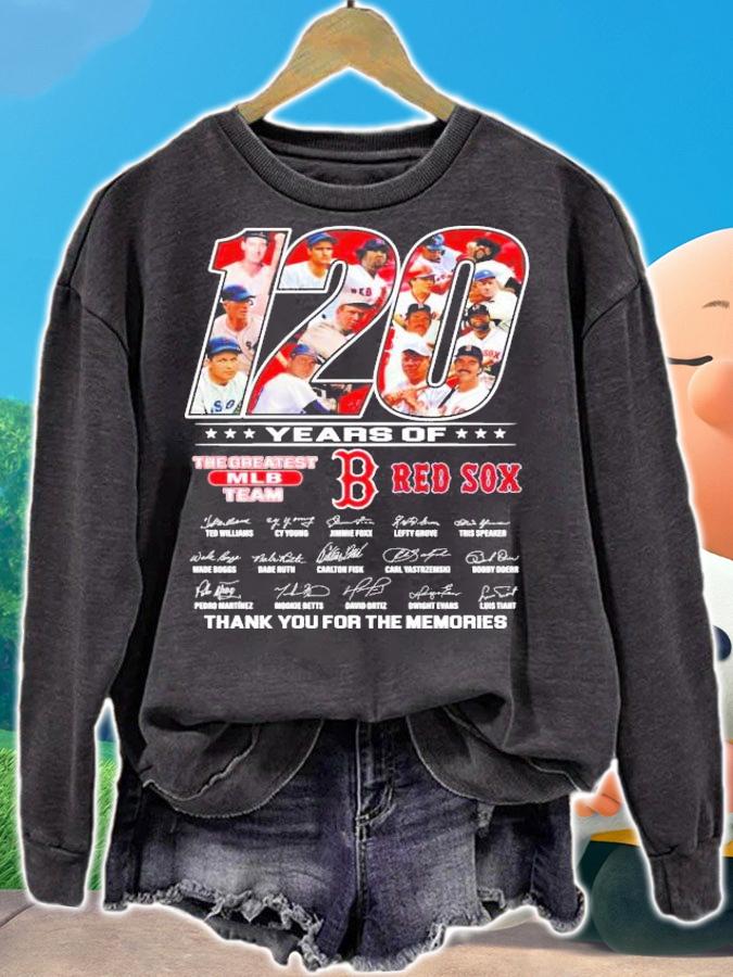 120 years of The Greatest MLB Team Red Sox thank you for the memories shirt sweatshirt
