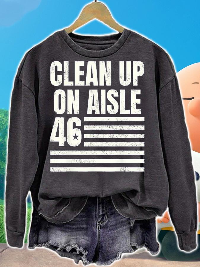 Anti Biden Clean Up On Aisle 46 Impeach Biden shirt sweatshirt