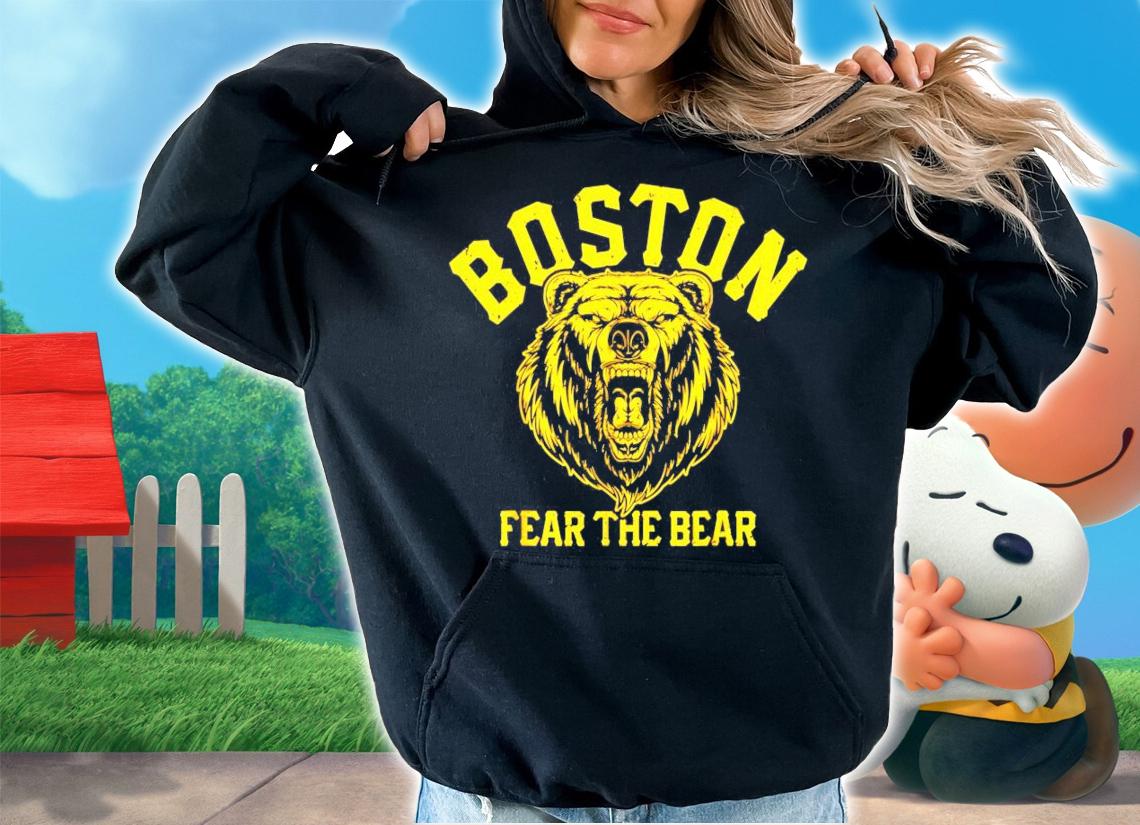 Boston Bruin fear the bear hockey shirt hoodie