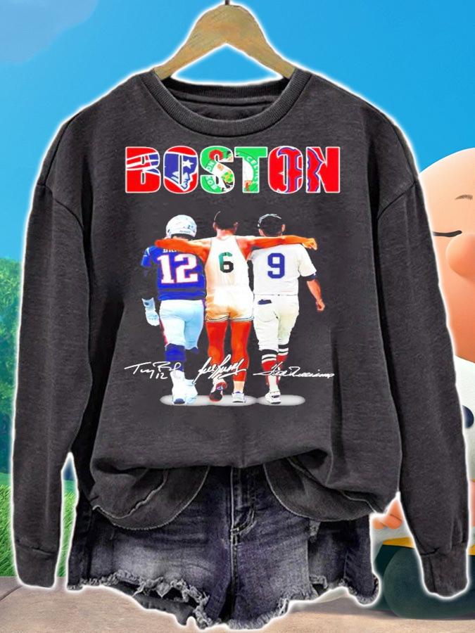 Boston Tom Brady Bill Russell Ted Williams shirt
