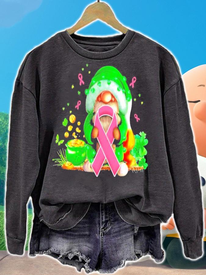 Breast Cancer Gnome St.Patrick's Day shirt sweatshirt