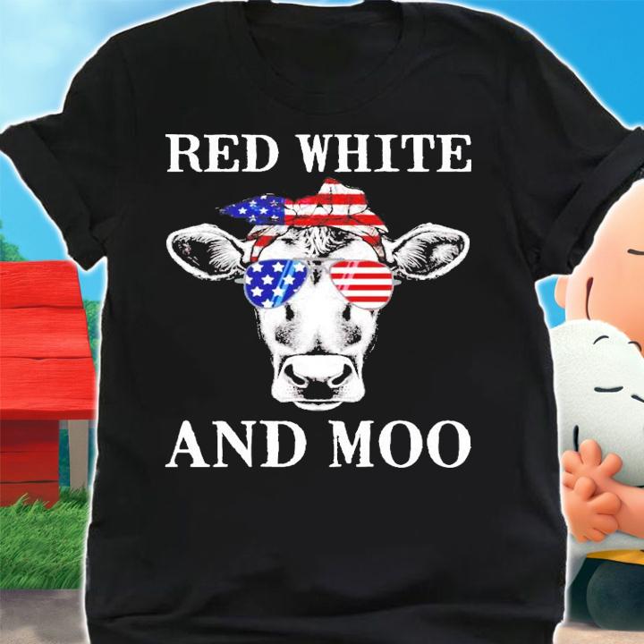 Cow Red White And Moo 4th Of July shirt shirt