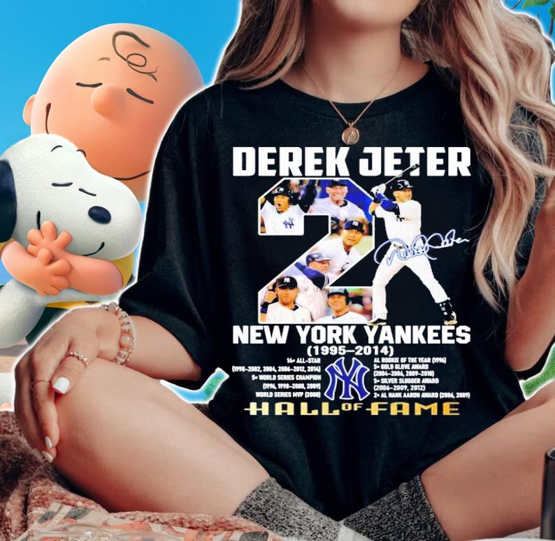Derek Jeter New York Yankees 1995-2014 signature shirt woman shirt