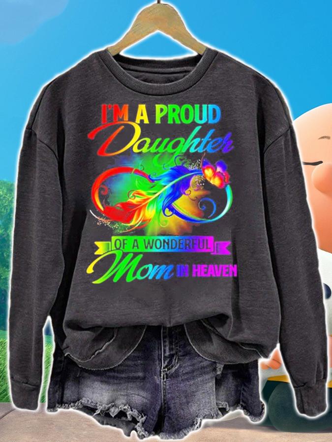Men's Im a proud Daughter of a wonderful mom in heaven t-shirt sweatshirt