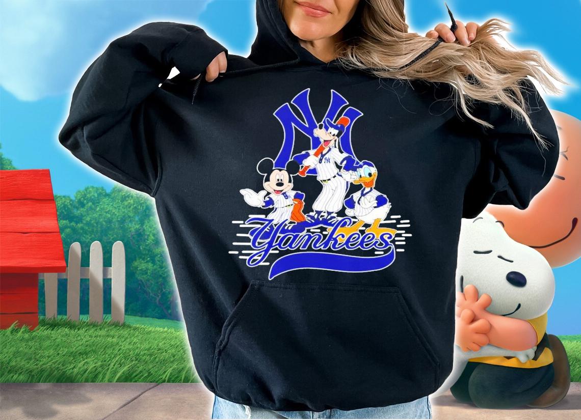 New York Yankees Mickey Mouse Goofy Donald Duck Disney Character shirt