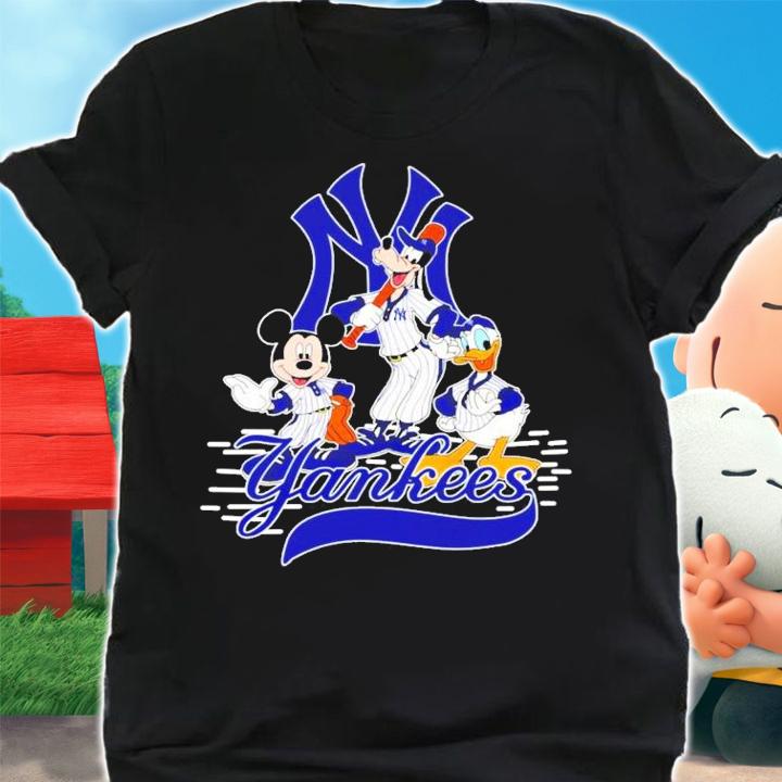 New York Yankees Mickey Mouse Goofy Donald Duck Disney Character shirt