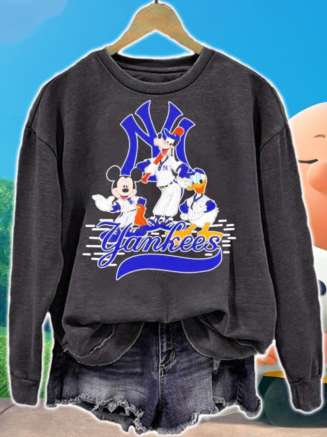 New York Yankees Mickey Mouse Goofy Donald Duck Disney Character shirt