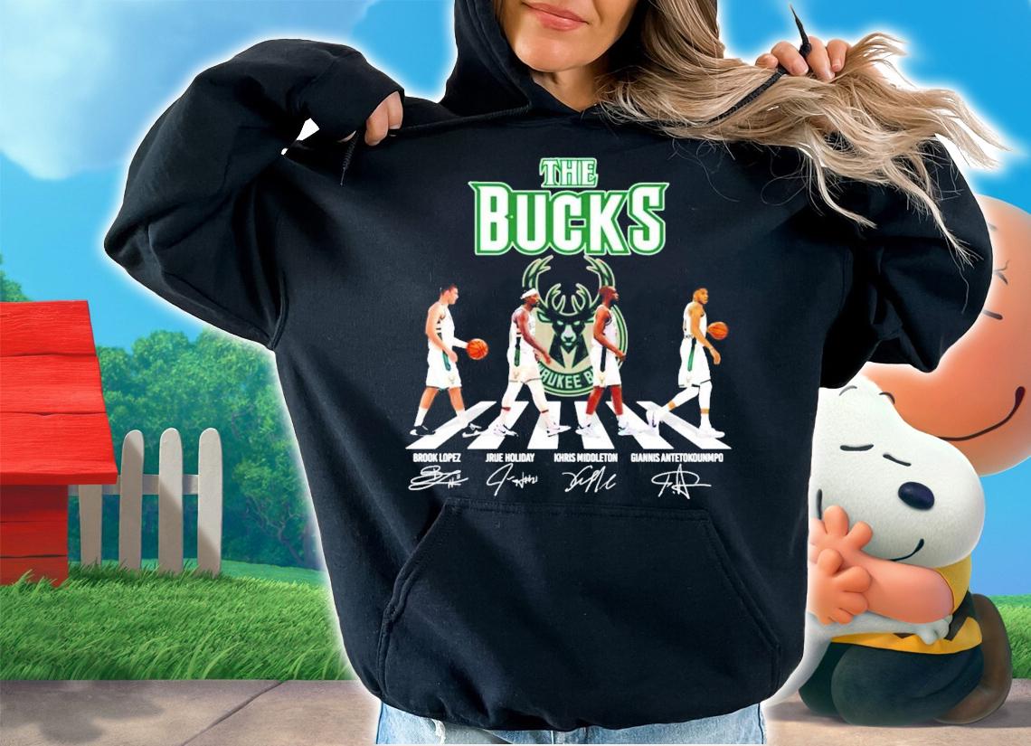 Official The Milwaukee Bucks Abbey Road shirt hoodie