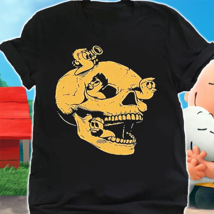 OneyPlays awesome sweet Skull with worms in it gold variant T-shirt