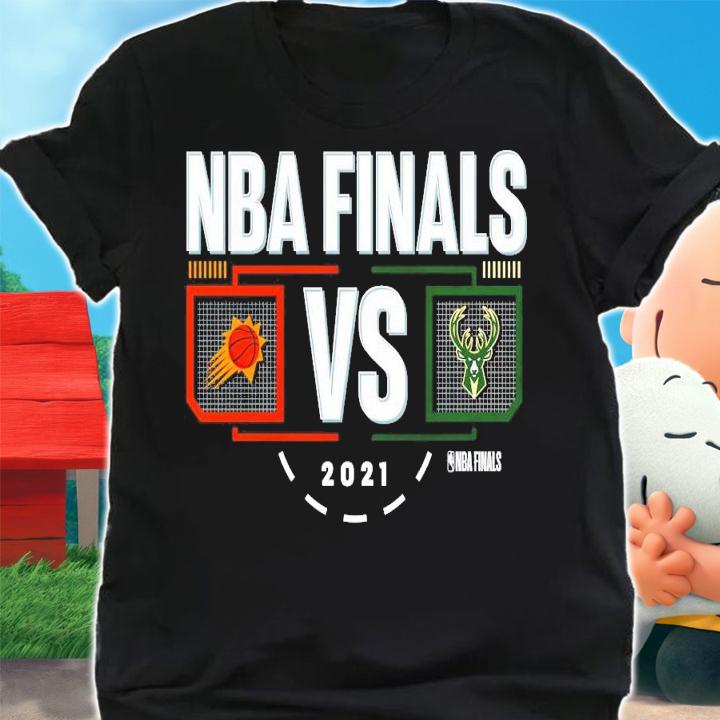 Phoenix Suns vs. Milwaukee Bucks 2021 NBA Finals Matchup t-shirt shirt