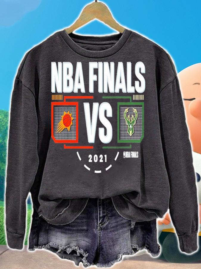 Phoenix Suns vs. Milwaukee Bucks 2021 NBA Finals Matchup t-shirt sweatshirt