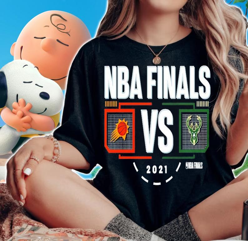 Phoenix Suns vs. Milwaukee Bucks 2021 NBA Finals Matchup t-shirt woman shirt