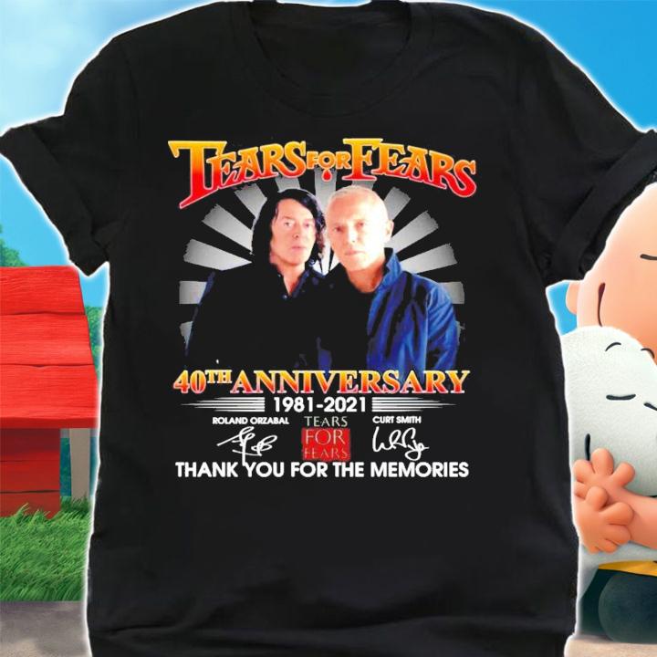 Tears for Fears 40th anniversary 1981-2021 signatures shirt