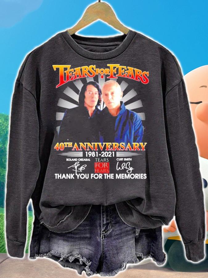 Tears for Fears 40th anniversary 1981-2021 signatures shirt