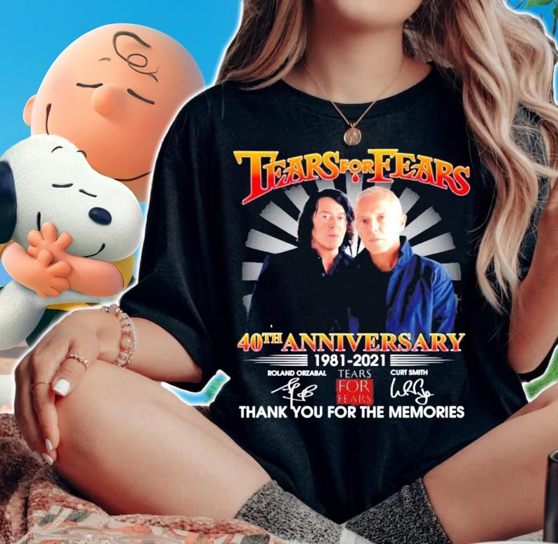 Tears for Fears 40th anniversary 1981-2021 signatures shirt