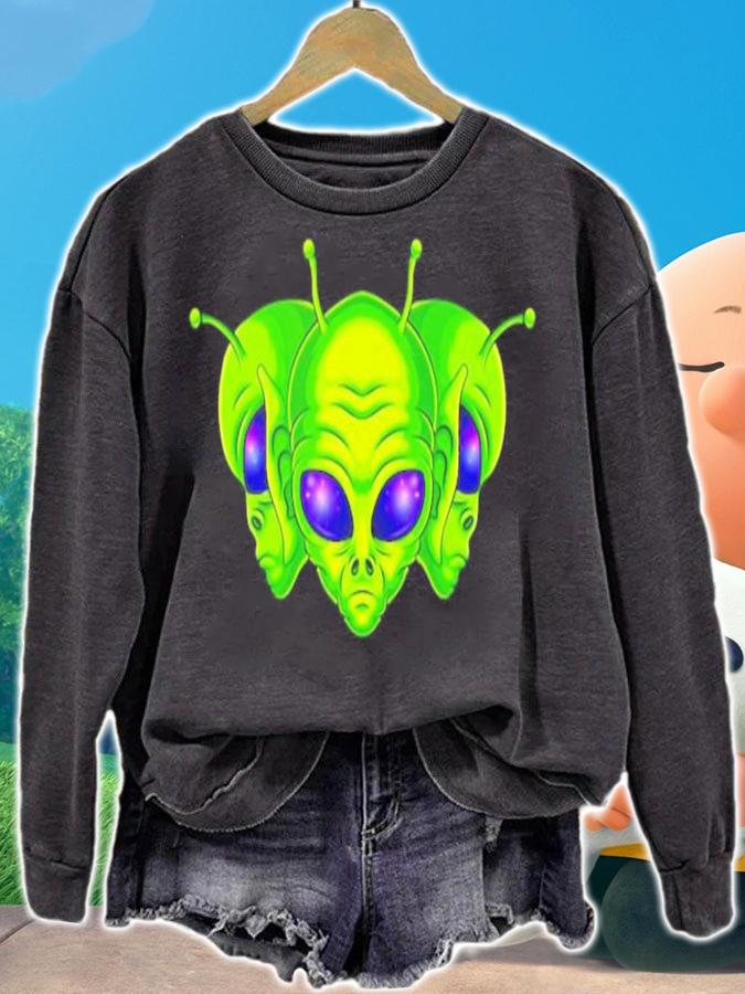 Alien Head Colorful shirt sweatshirt