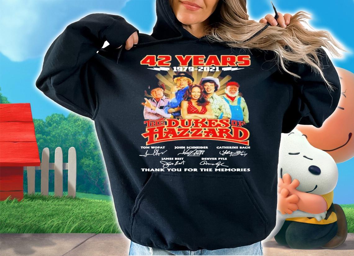 42 years 1979 2021 The Dukes of Hazzard thank you for the memories shirt hoodie