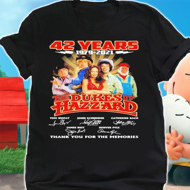 42 years 1979 2021 The Dukes of Hazzard thank you for the memories shirt shirt