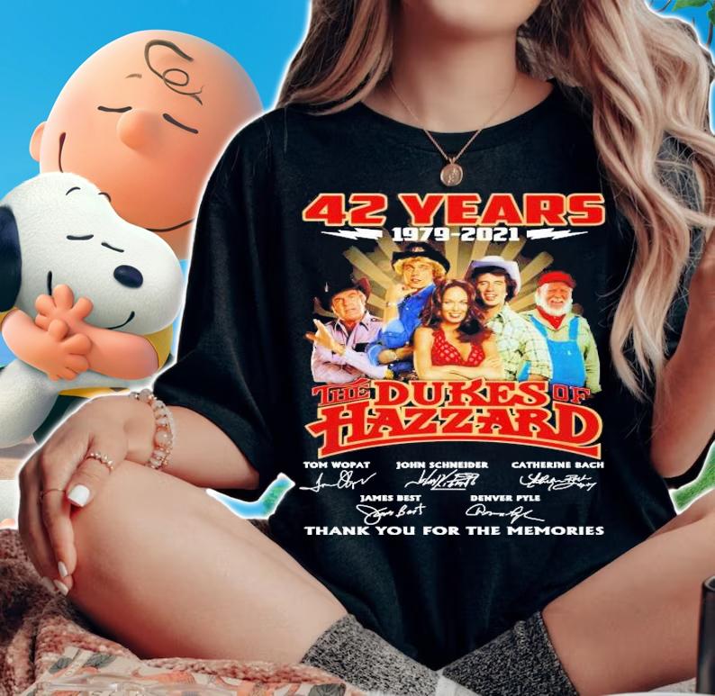 42 years 1979 2021 The Dukes of Hazzard thank you for the memories shirt woman shirt