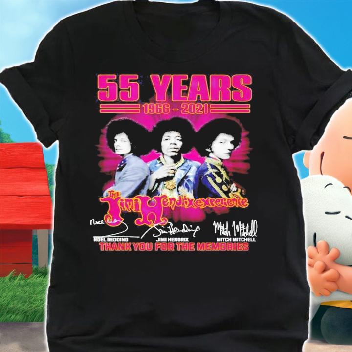 55 years 1966 2021 The Jimi Hendrix Experience thank you for the memories shirt shirt