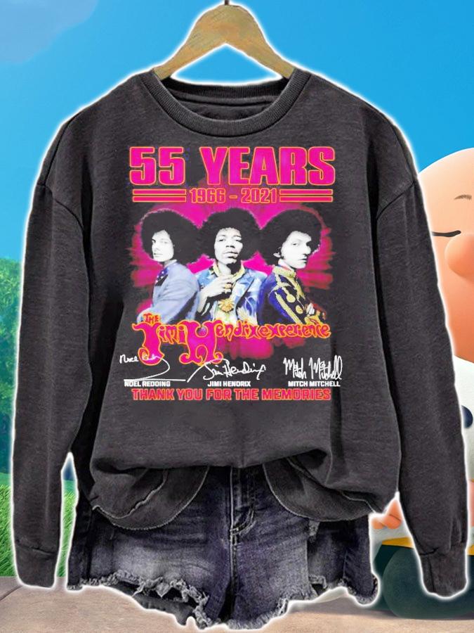 55 years 1966 2021 The Jimi Hendrix Experience thank you for the memories shirt sweatshirt