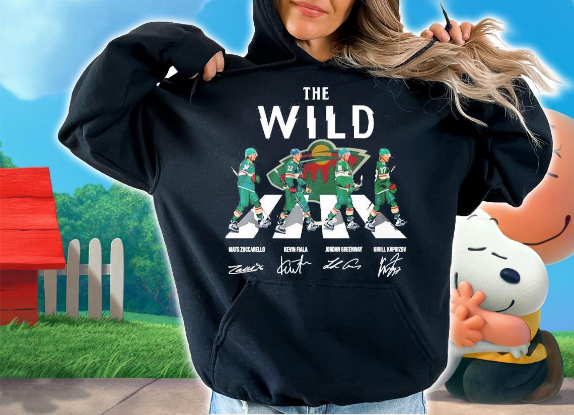 Abbey Road The Wild Mats Zuccarello Kevin Fiala signatures shirt hoodie