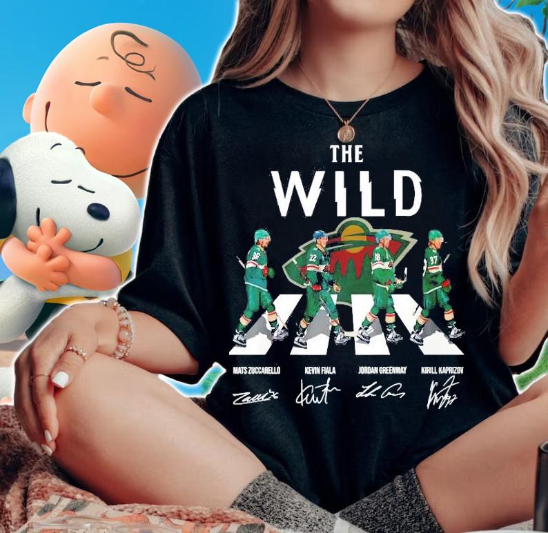 Abbey Road The Wild Mats Zuccarello Kevin Fiala signatures shirt woman shirt
