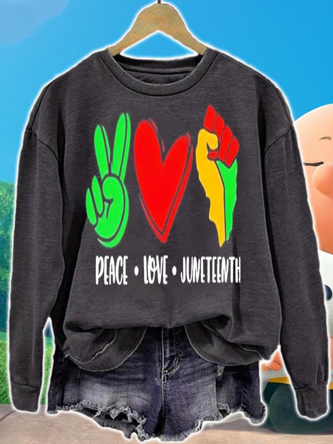 Peace love Juneteenth shirt