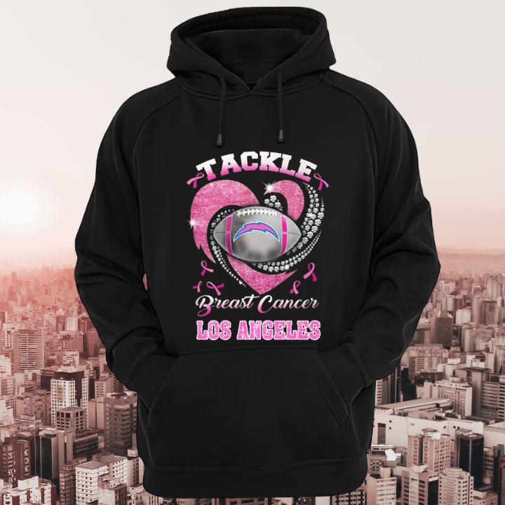 Tackle Breast Cancer Awareness Los Angeles Chargers Football T-Shirt hoodie