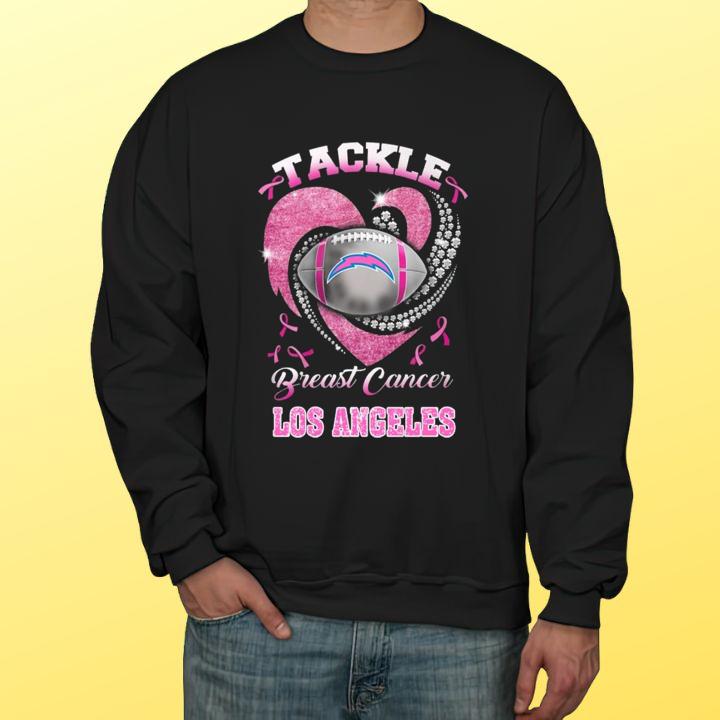 Tackle Breast Cancer Awareness Los Angeles Chargers Football T-Shirt sweatshirt