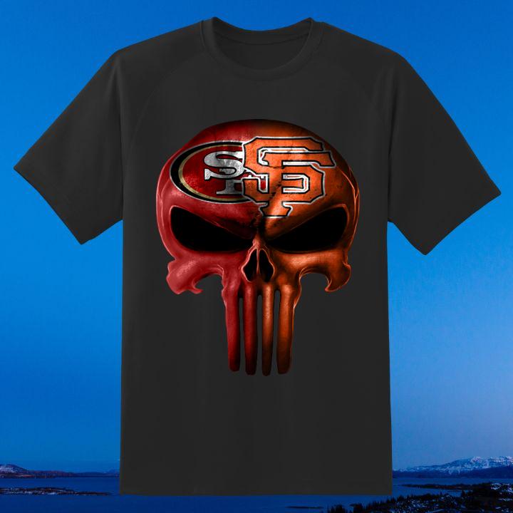 The Punisher Skull San Francisco 49ers & San Francisco Giants T-Shirt
