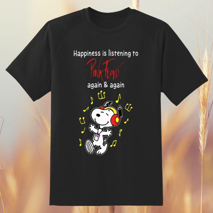 Personalized Snoopy Happiness Is Listening To Pink Floyd Band T-Shirt