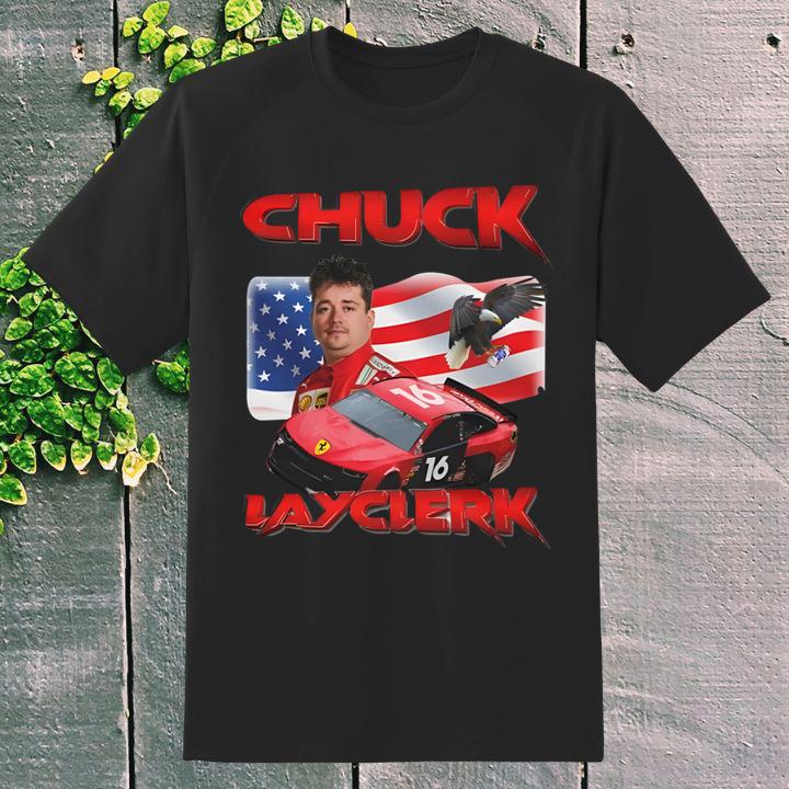 Charles Chuck Layclerk Racing Usa Flag Shirt