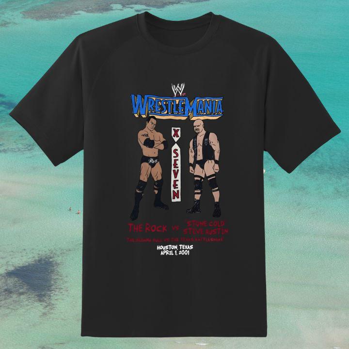 Stone Cold Steve Austin Vs The Rock Wrestlemania 17 Shirt